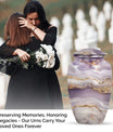 Elegant 10-inch abstract funeral urn in classic design