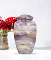 Elegant 10-inch abstract funeral urn in classic design