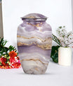 Elegant 10-inch abstract funeral urn in classic design