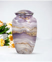 Elegant 10-inch abstract funeral urn in classic design
