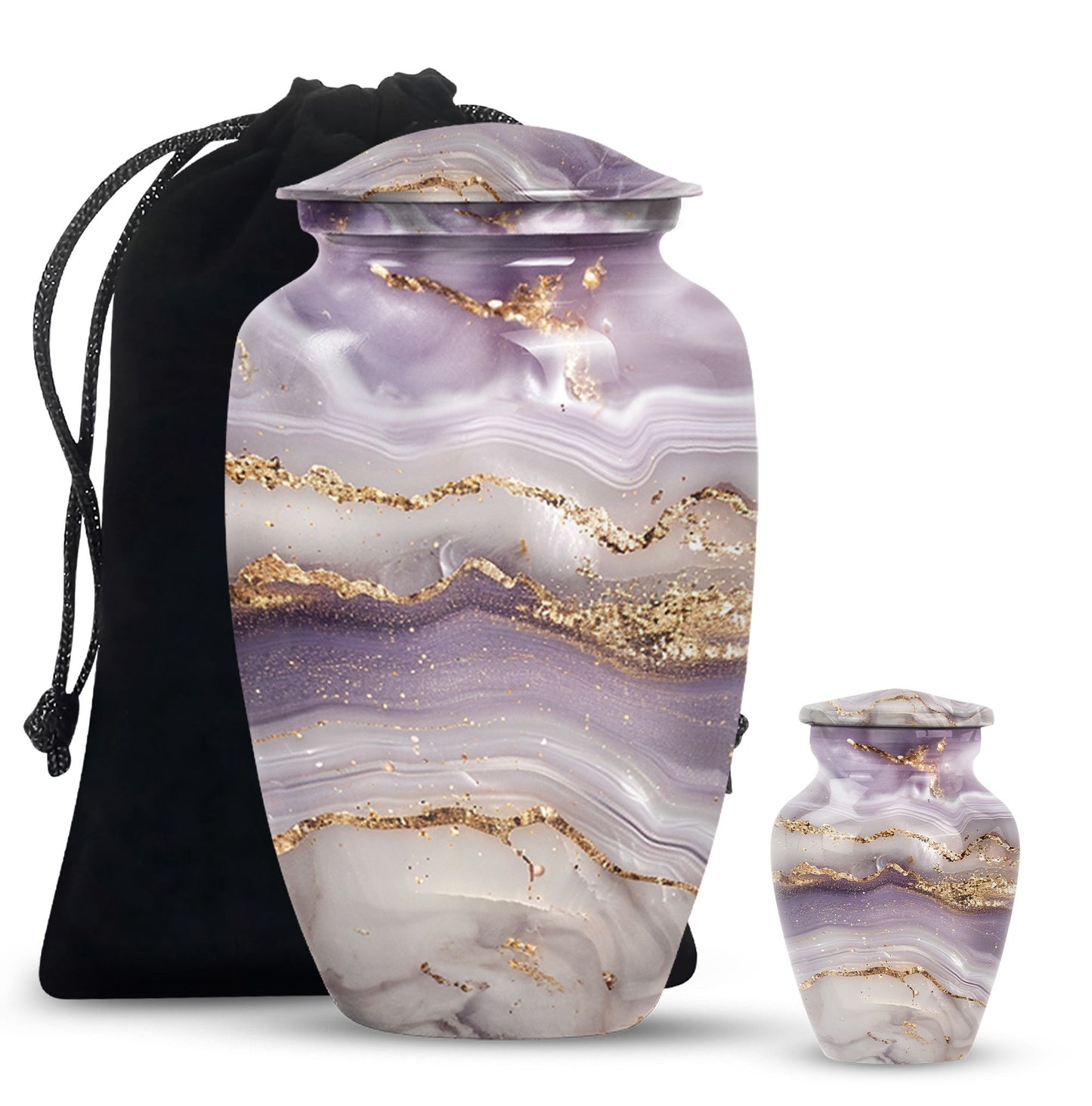 Elegant 10-inch abstract funeral urn in classic design