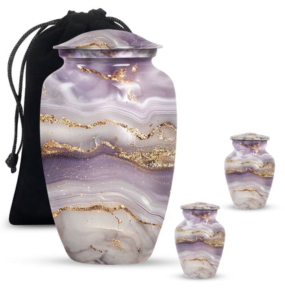 Elegant 10-inch abstract funeral urn in classic design