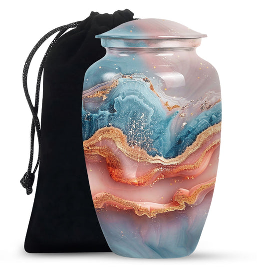 Abstract 10-inch Classic Urn for women's ashes.