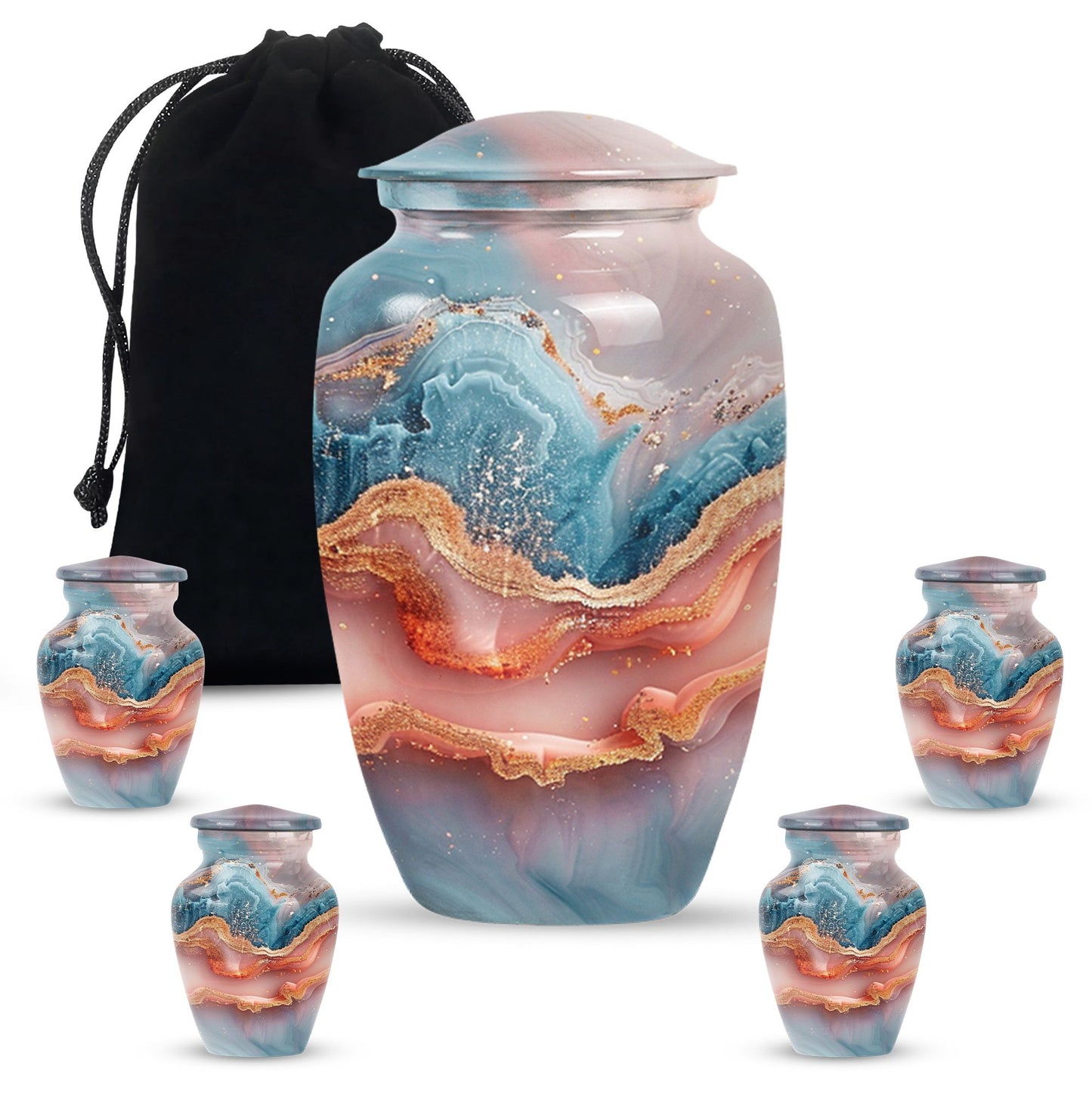 Abstract 10-inch Classic Urn for women's ashes.