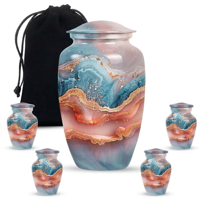 Abstract 10-inch Classic Urn for women's ashes.