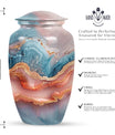 Abstract 10-inch Classic Urn for women's ashes.