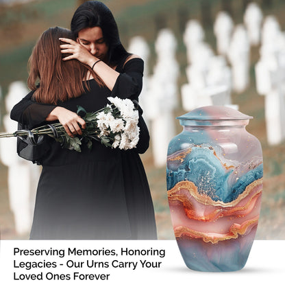 Abstract 10-inch Classic Urn for women's ashes.