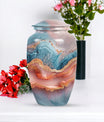 Abstract 10-inch Classic Urn for women's ashes.