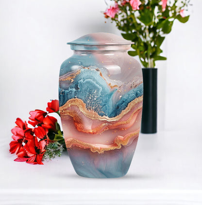 Abstract 10-inch Classic Urn for women's ashes.