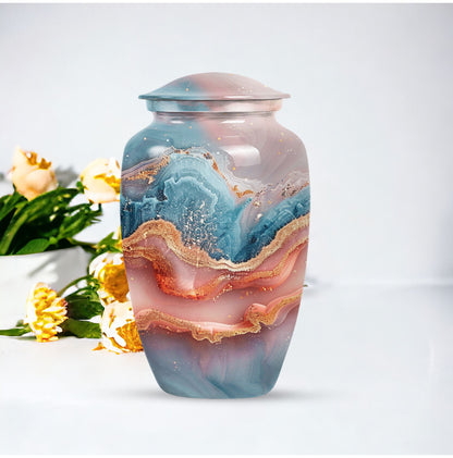 Abstract 10-inch Classic Urn for women's ashes.