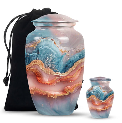 Abstract 10-inch Classic Urn for women's ashes.