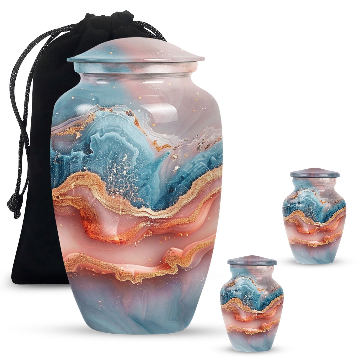 Abstract 10-inch Classic Urn for women's ashes.
