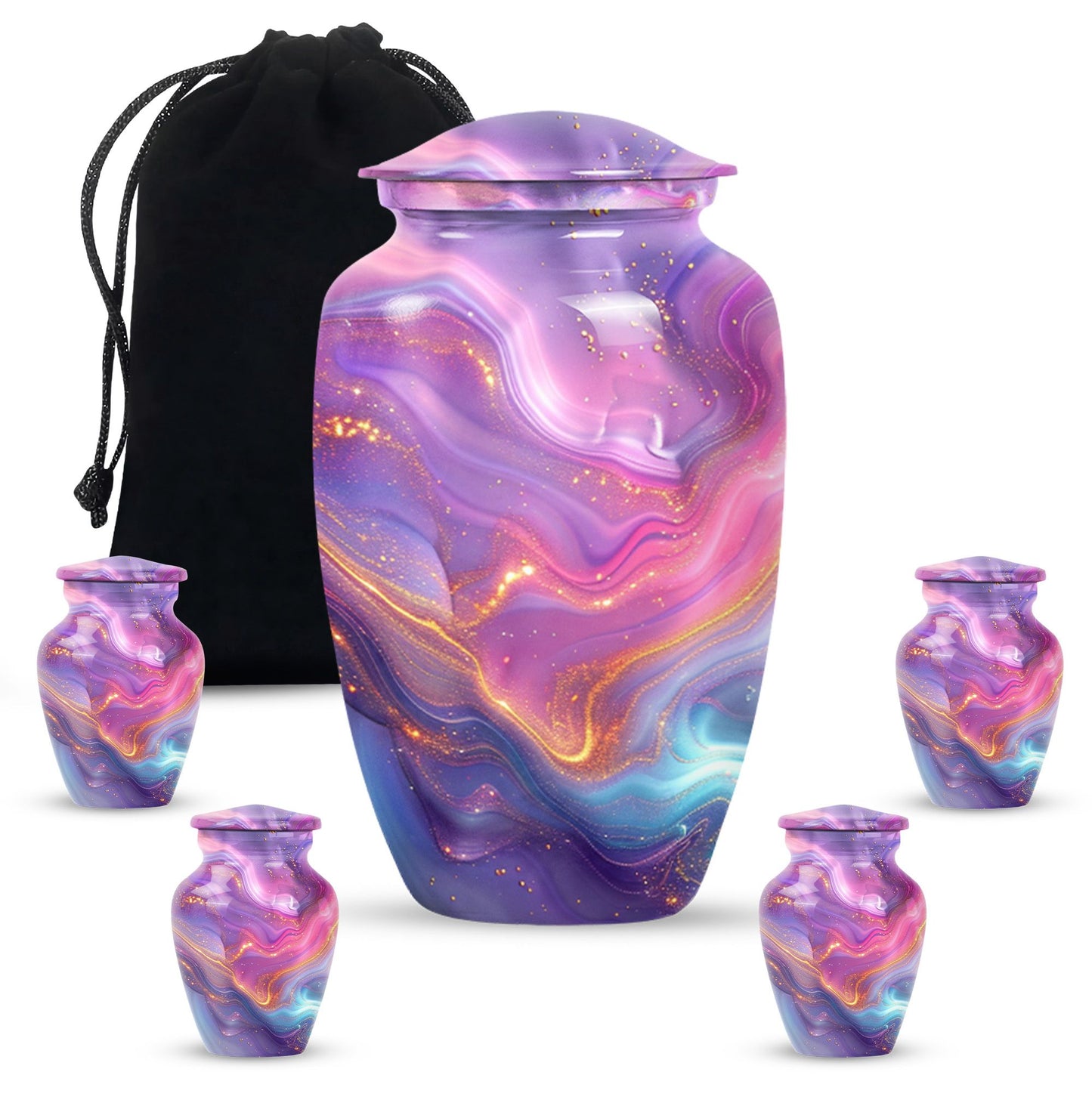 Classic abstract urn for dad, a memorial cremation urn