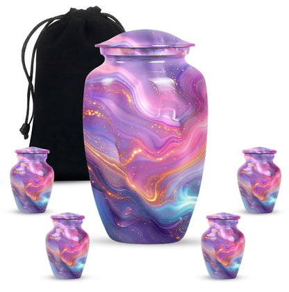 Classic abstract urn for dad, a memorial cremation urn