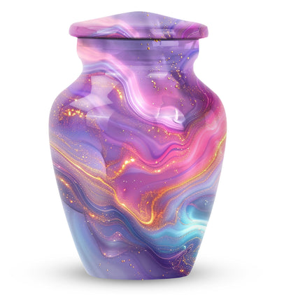 Classic abstract urn for dad, a memorial cremation urn