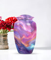 Classic abstract urn for dad, a memorial cremation urn