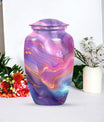 Classic abstract urn for dad, a memorial cremation urn