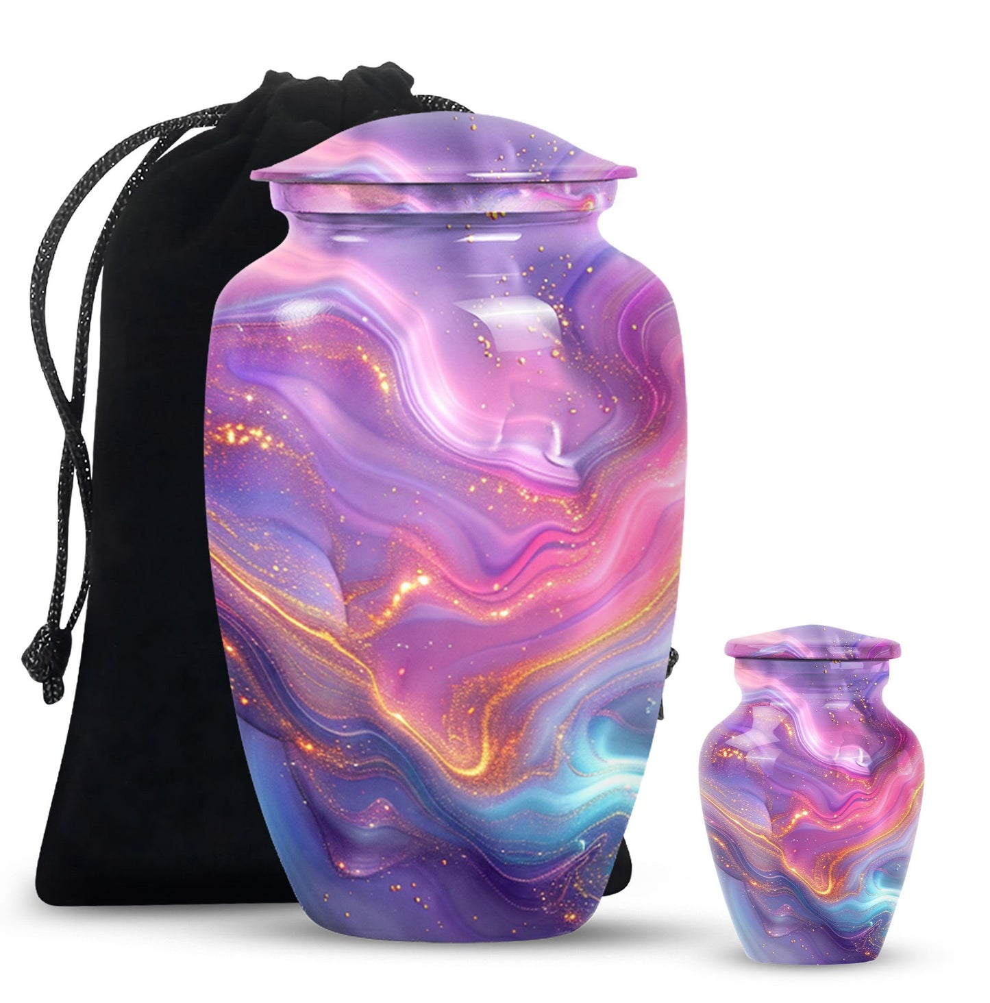 Classic abstract urn for dad, a memorial cremation urn