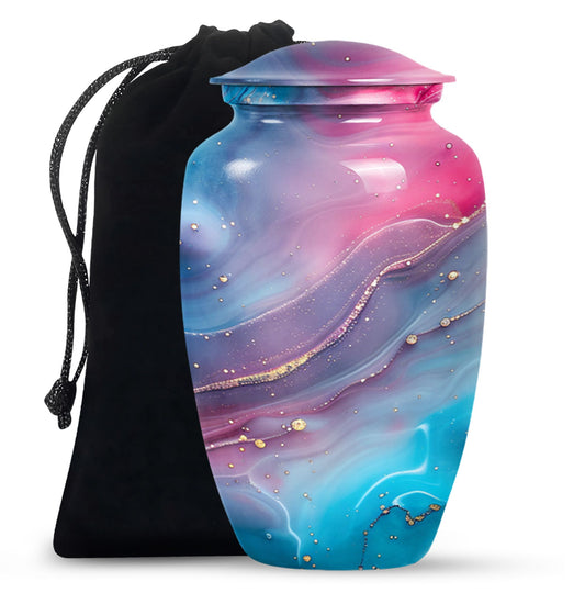 Abstract Urn, classic cremation urn for adult male ashes.