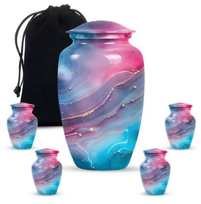 Abstract Urn, classic cremation urn for adult male ashes.