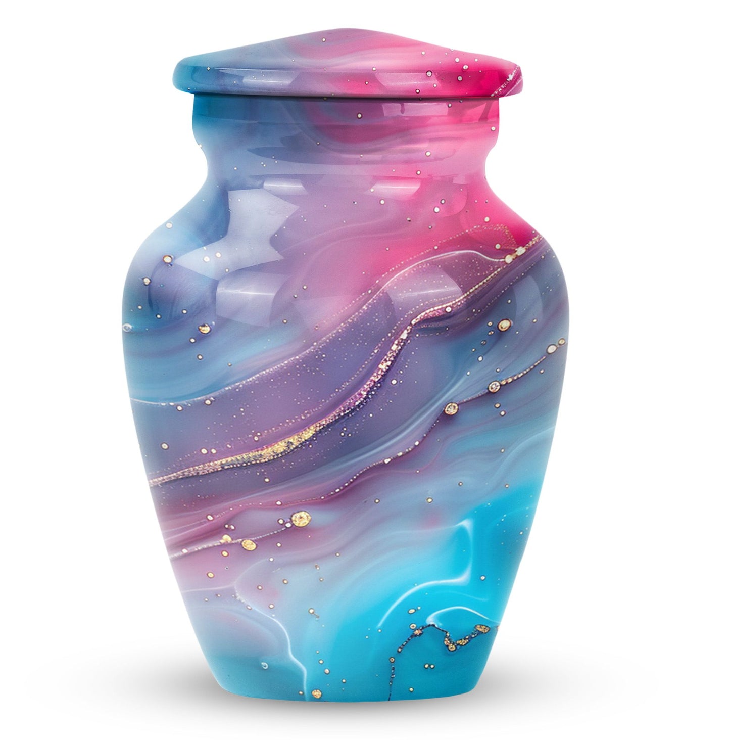 Abstract Urn, classic cremation urn for adult male ashes.