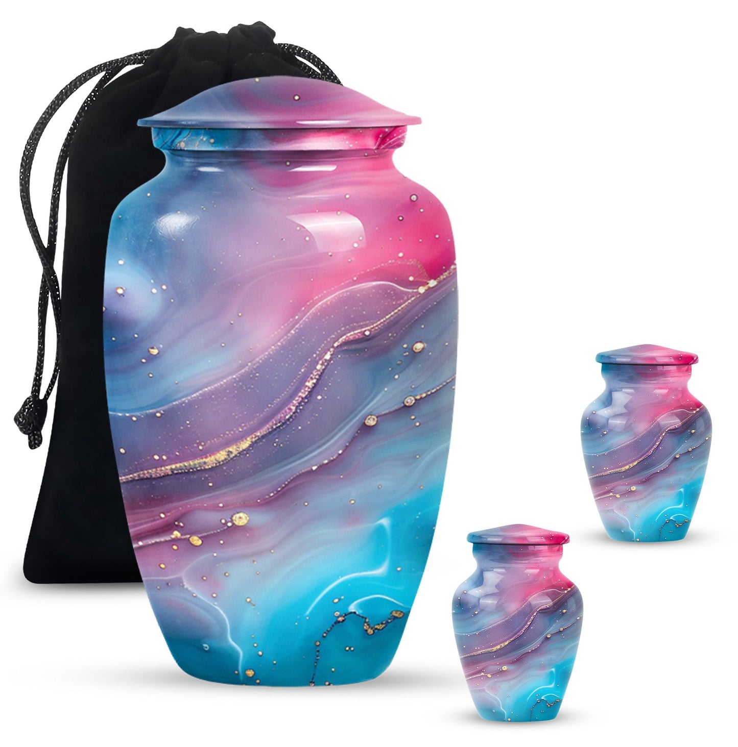 Abstract Urn, classic cremation urn for adult male ashes.
