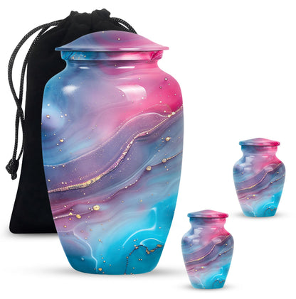 Abstract Urn, classic cremation urn for adult male ashes.