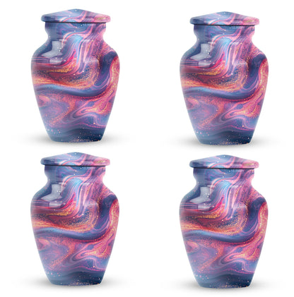 Abstract Urn, Aluminium memorial urn for women's ashes