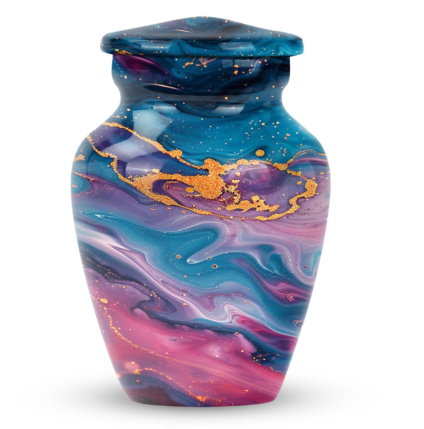 large classic Abstract Urn includes velvet pouch
