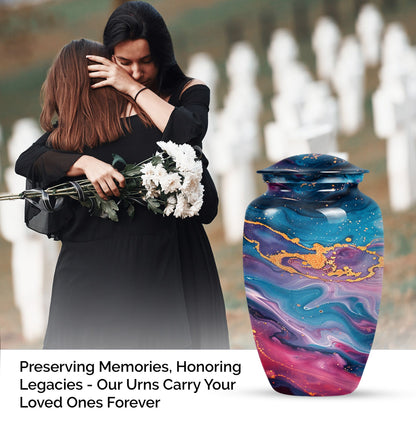 large classic Abstract Urn includes velvet pouch