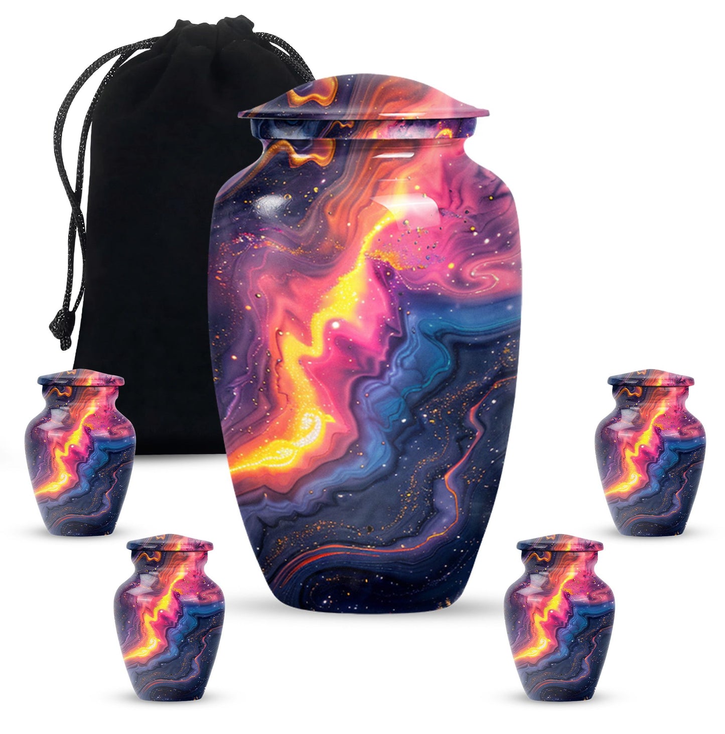 10-inch abstract memorial urn for ashes.