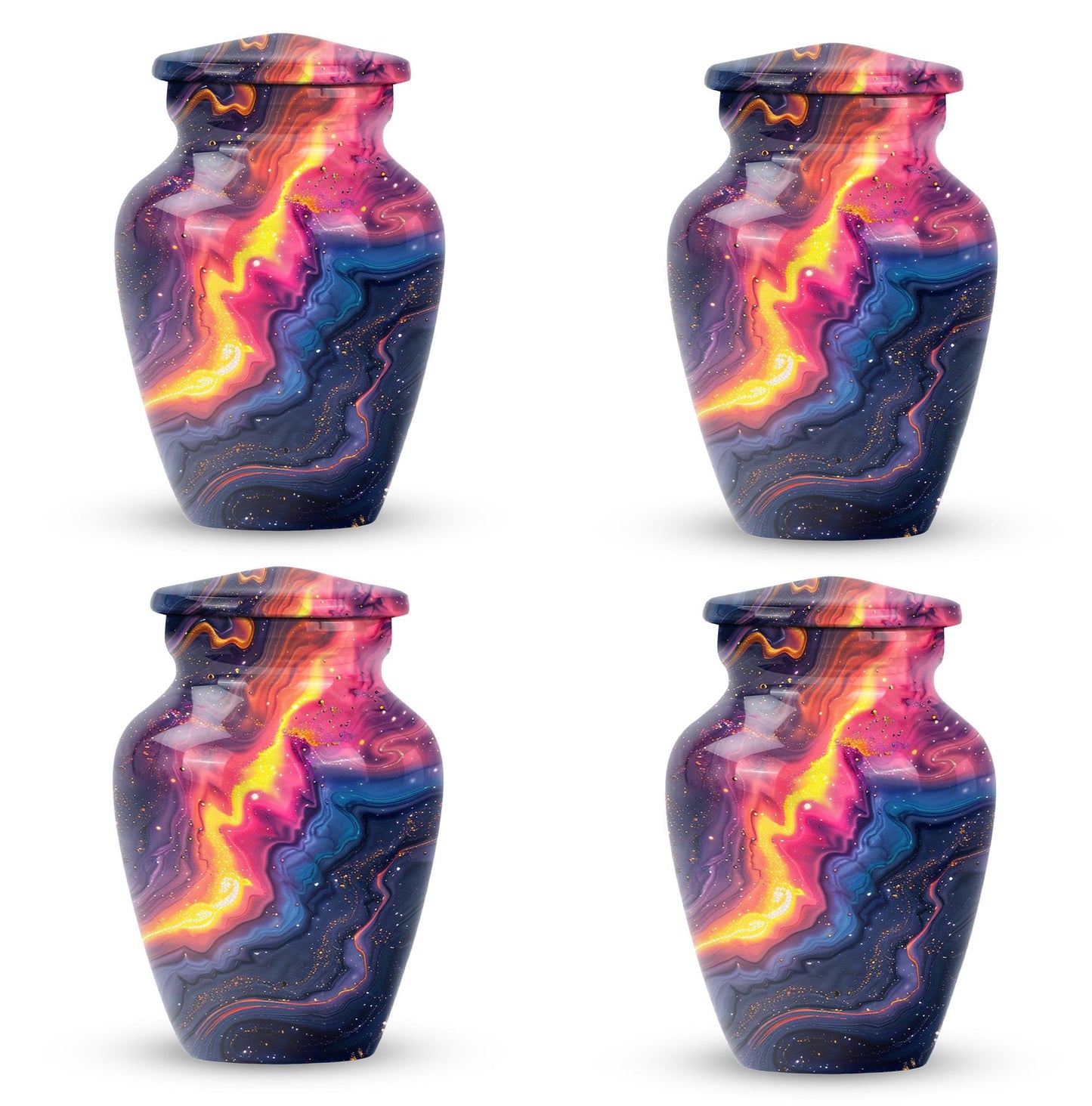 10-inch abstract memorial urn for ashes.