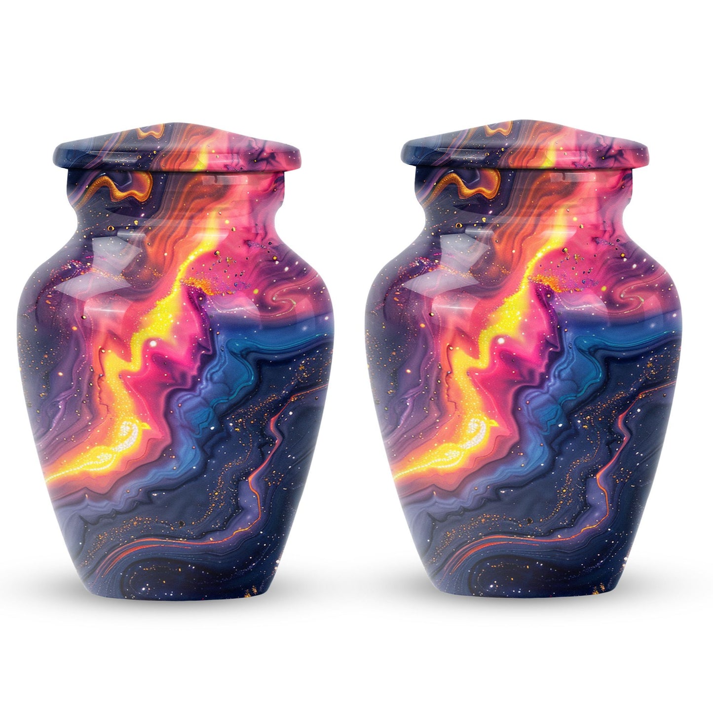 10-inch abstract memorial urn for ashes.