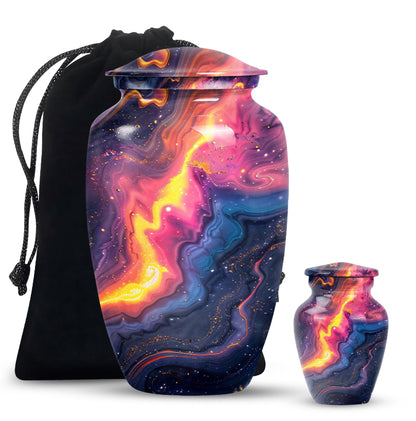 10-inch abstract memorial urn for ashes.