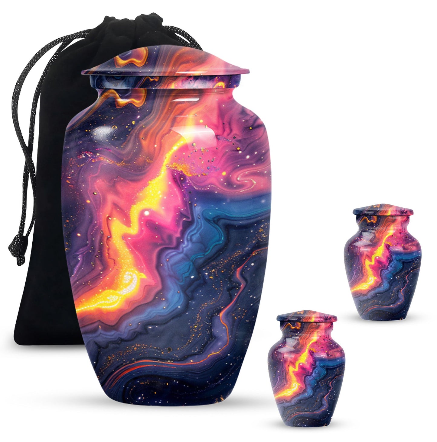 10-inch abstract memorial urn for ashes.