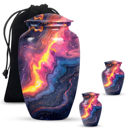 10-inch abstract memorial urn for ashes.