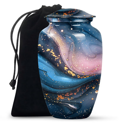 classic abstract urn in, personalized funeral urn.