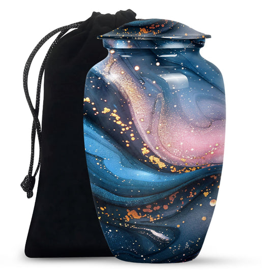 classic abstract urn in, personalized funeral urn.