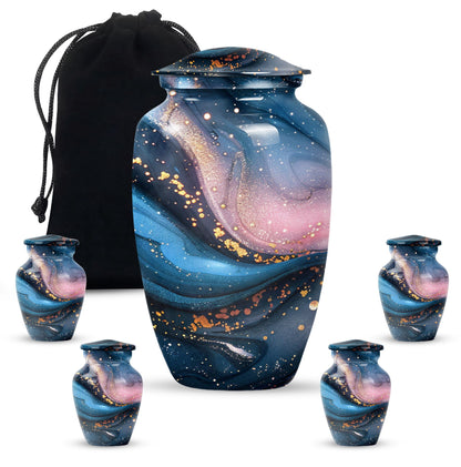 classic abstract urn in, personalized funeral urn.