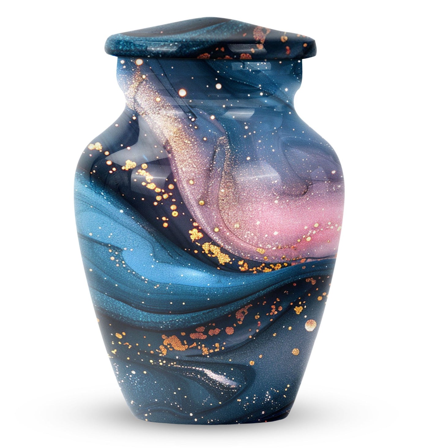 classic abstract urn in, personalized funeral urn.