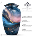 classic abstract urn in, personalized funeral urn.