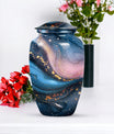 classic abstract urn in, personalized funeral urn.