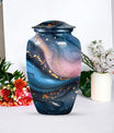 classic abstract urn in, personalized funeral urn.