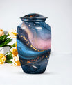 classic abstract urn in, personalized funeral urn.