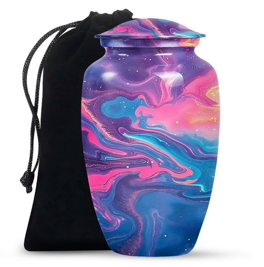 Classic abstract urn for burial, large cremation urn.