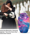 Classic abstract urn for burial, large cremation urn.