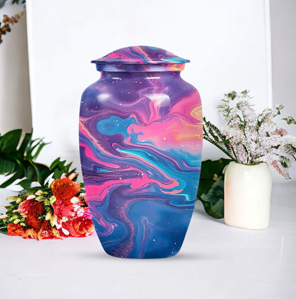 Classic abstract urn for burial, large cremation urn.