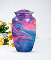 Classic abstract urn for burial, large cremation urn.