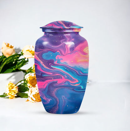Classic abstract urn for burial, large cremation urn.