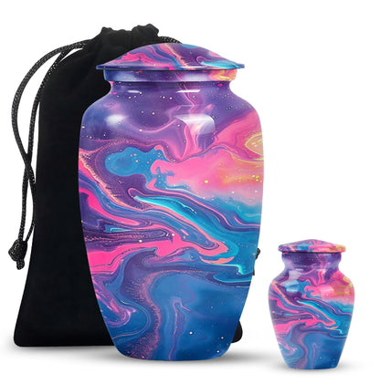Classic abstract urn for burial, large cremation urn.
